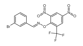 (E)-3-bromobenzaldehyde O-(2,4-dinitro-6-(trifluoromethyl)phenyl) oxime结构式