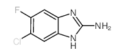(9ci)-5-氯-6-氟-1H-苯并咪唑-2-胺结构式