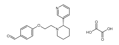 (S)-3-{1-[2-(4-formylphenoxy)ethyl]piperidin-2-yl}pyridine oxalate结构式