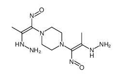 [(E)-1-[4-[(E)-2-hydrazinyl-1-nitrosoprop-1-enyl]piperazin-1-yl]-1-nitrosoprop-1-en-2-yl]hydrazine Structure