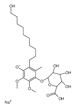 4-Hydroxy-3-(10-hydroxydecyl)-5,6-dimethoxy-2-methylphenyl β-D-Glucuronide Monosodium Salt结构式