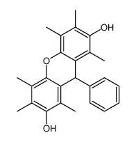 1,3,4,5,6,8-hexamethyl-9-phenyl-9H-xanthene-2,7-diol结构式