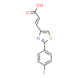 (2e)-3-[2-(4-氟苯基)-1,3-噻唑-4-基]丙-2-烯酸结构式