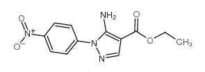 5-氨基-1-(4-硝基苯基)吡唑-4-甲酸乙酯结构式