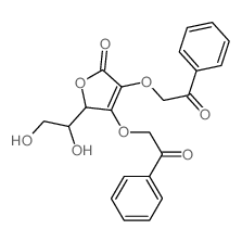 5-(1,2-dihydroxyethyl)-3,4-diphenacyloxy-5H-furan-2-one Structure
