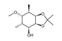 4,6-deoxy-4,6-dimethyl-5-O-methyl-2,3-O-(1-methylethylidene)-D-allo-inositol结构式