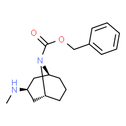 外-3-甲基氨基-9-氮杂-双环[3.3.1]壬烷-9-羧酸苄酯结构式