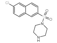 1-[(6-氯-2-萘)磺酰基]哌嗪结构式