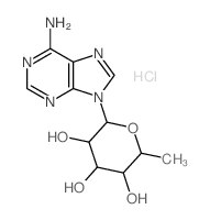 2-(6-aminopurin-9-yl)-6-methyl-oxane-3,4,5-triol结构式