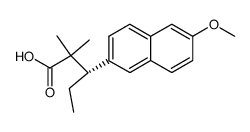 (S)-2.2-dimethyl-3-(6-methoxy-naphthyl-(2))-valeric acid Structure