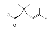 Cyclopropanecarbonyl chloride, 3-[(1E)-2-fluoro-1-propenyl]-2,2-dimethyl-, (1R,3R)- (9CI)结构式