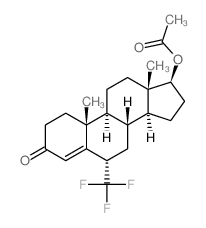 Androst-4-en-3-one,17-(acetyloxy)-6-(trifluoromethyl)-, (6a,17b)- (9CI)结构式