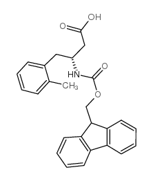 (R)-3-((((9H-Fluoren-9-yl)methoxy)carbonyl)amino)-4-(o-tolyl)butanoic acid structure