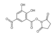 (2,5-dioxopyrrolidin-1-yl) 2,3-dihydroxy-5-nitrobenzoate结构式