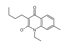 3-butyl-1-ethyl-7-methyl-4-oxoquinolin-2-olate结构式