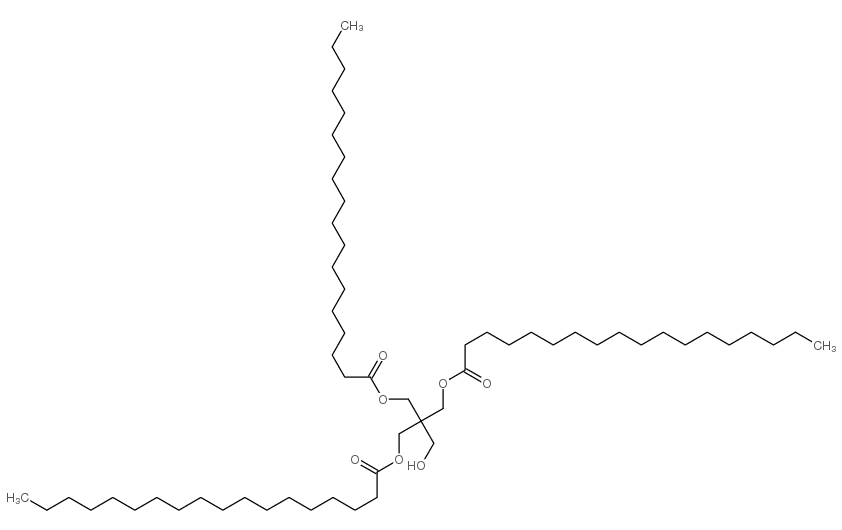 十八烷酸-2-(羟甲基)-2-[[(1-氧代十八烷基)氧基]甲基]-1,3-丙二基酯结构式