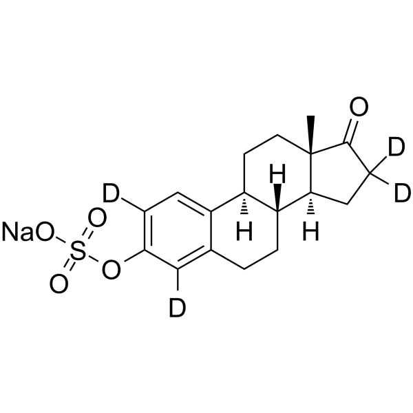 雌酮-D4 3-硫酸酯钠盐结构式