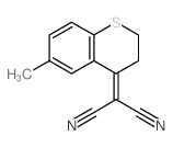 Propanedinitrile,2-(2,3-dihydro-6-methyl-4H-1-benzothiopyran-4-ylidene)- structure