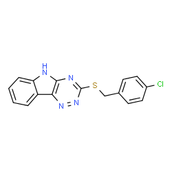 3-[(4-Chlorobenzyl)sulfanyl]-5H-[1,2,4]triazino[5,6-b]indole Structure