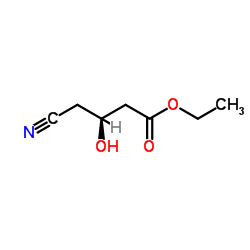Ethyl (3R)-4-cyano-3-hydroxybutanoate Structure
