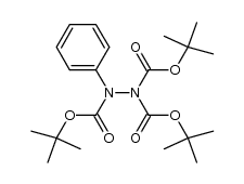 1,1,2-tris(tert-butoxycarbonyl)-2-phenylhydrazine结构式