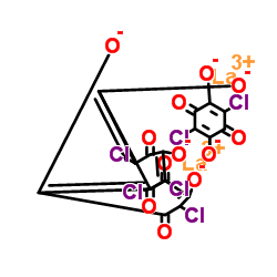 Chloranilic Acid Lanthanum(III) Salt Decahydrate Structure