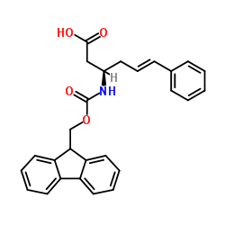 Fmoc-(R)-3-氨基-6-苯基-5-己酸结构式