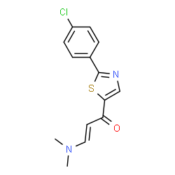 1-[2-(4-CHLOROPHENYL)-1,3-THIAZOL-5-YL]-3-(DIMETHYLAMINO)-2-PROPEN-1-ONE结构式