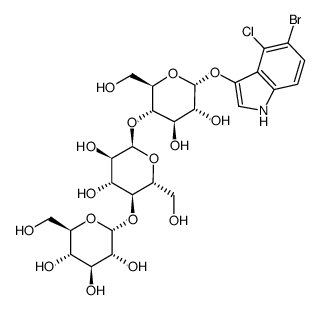 5-溴-4-氯-3-吲哚基-alpha-D-麦芽三糖结构式