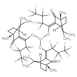 europium tris[3-(heptafluoropropylhydroxymethylene)-(+)-camphorate] structure