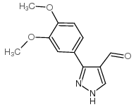 3-(3,4-二甲氧基苯基)-1H-吡唑-4-甲醛结构式