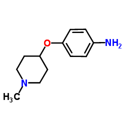 4-[(1-甲基哌啶-4-基)氧基]苯胺结构式