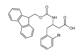 FMOC-(S)-3-氨基-4-(2-溴苯基)-丁酸结构式