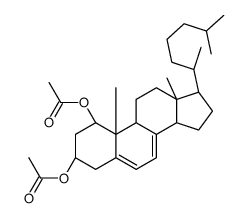 cholesta-5,7-diene-1α,3β-diyl diacetate结构式