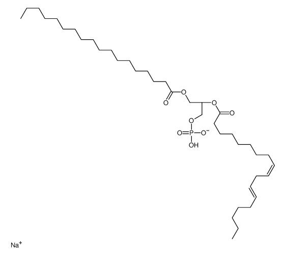 sodium,[(2R)-2-[(9Z,12Z)-octadeca-9,12-dienoyl]oxy-3-octadecanoyloxypropyl] hydrogen phosphate Structure