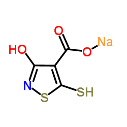 2,3-Dihydro-5-mercapto-3-oxo-4-isothiazolecarboxylic acid sodium salt (1:1) structure