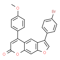 3-(4-bromophenyl)-5-(4-methoxyphenyl)furo[3,2-g]chromen-7-one Structure