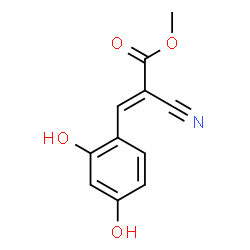 2-Propenoic acid, 2-cyano-3-(2,4-dihydroxyphenyl)-, methyl ester (9CI) Structure