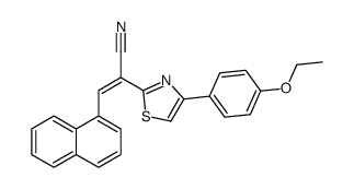 (E)-2-[4-(4-ethoxyphenyl)-1,3-thiazol-2-yl]-3-naphthalen-1-ylprop-2-enenitrile结构式