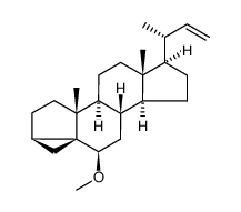 6β-methoxy-3α,5-cyclo-24-nor-5α-chol-22-ene Structure