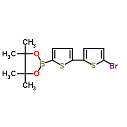 5-溴-5'-(4,4,5,5-四甲基-1,3,2-二氧杂戊硼烷-2-基)-2,2'-并噻吩结构式