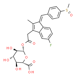 舒林酸酰基-β-D-葡糖醛酸结构式