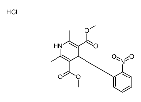 dimethyl 1,4-dihydro-2,6-dimethyl-4-(2-nitrophenyl)pyridine-3,5-dicarboxylate monohydrochloride结构式