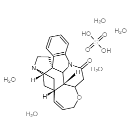 strychnine sulfate pentahydrate Structure