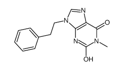 1-methyl-9-(2-phenylethyl)-3H-purine-2,6-dione结构式