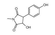 3-hydroxy-4-(4-hydroxyphenyl)-1-methylpyrrolidine-2,5-dione结构式