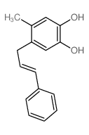 1,2-Benzenediol,4-methyl-5-(3-phenyl-2-propen-1-yl)-结构式