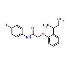 2-(2-sec-Butylphenoxy)-N-(4-iodophenyl)acetamide结构式
