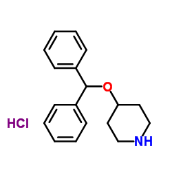 4-Diphenylmethoxypiperidine hydrochloride structure