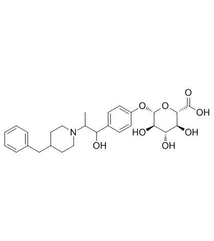 4-[2-(4-Benzylpiperidin-1-yl)-1-hydroxypropyl]phenyl hexopyranosiduronic acid结构式